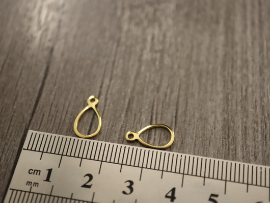 Pisarariipus, 12x7mm, kulta/ rst, 1kpl