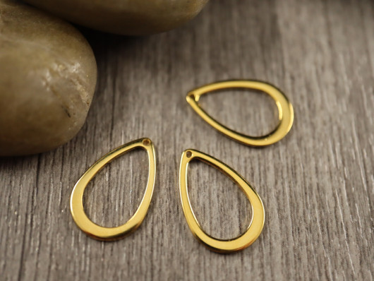 Pisarariipus, 17x11mm, kulta/rst, 1kpl