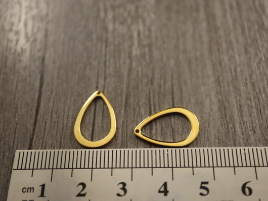 Pisarariipus, 17x11mm, kulta/rst, 1kpl