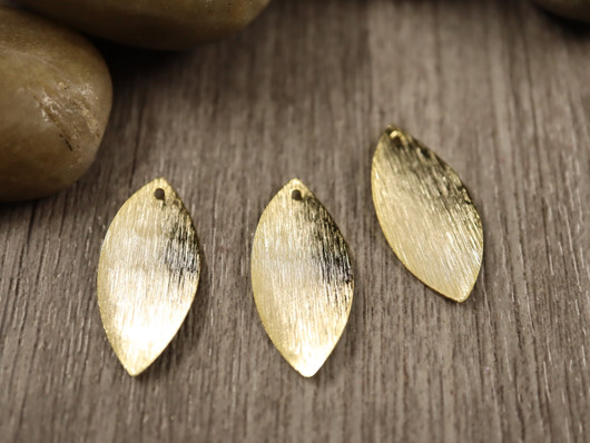 Lehtiriipus, 23x11mm, 24K/ vaaleakulta, 1kpl