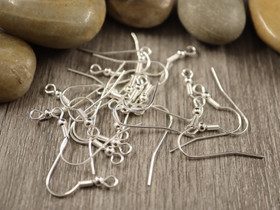  Korvakorukoukku, 25x20mm, 925/ kirkashopea/rst, 10paria