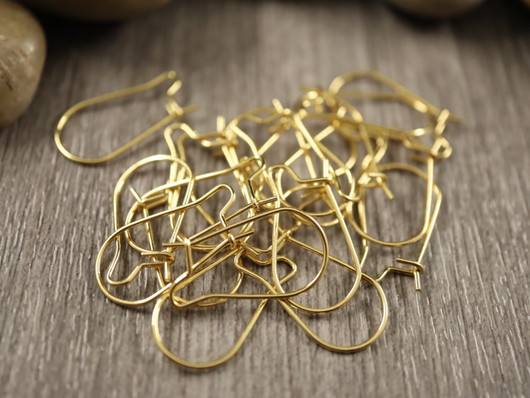 Korvakorukoukku, 20x11mm, 18K/kulta/rst, 10paria