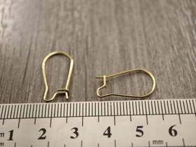 Korvakorukoukku, 20x11mm, 18K/kulta/rst, 10paria