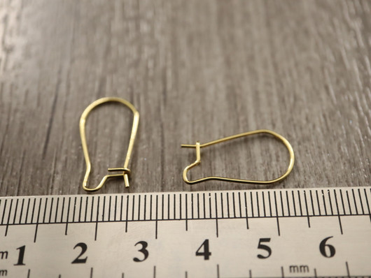 Korvakorukoukku, 20x11mm, 18K/kulta/rst, 10paria