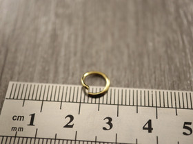 Välirengas, 8x1mm, avattava, 18K/ PVD/ kulta/rst, 10kpl