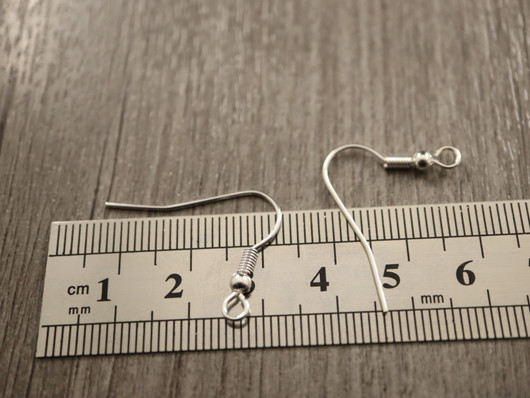  Korvakorukoukku, 25x20mm, 925/ kirkashopea/rst, 10paria