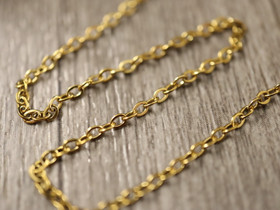 Ankkuriketju, 2x1.5x0.4mm, PVD/ 18K/kulta/ rst, 20m