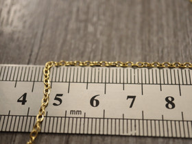 Ankkuriketju, 2x1.5x0.4mm, PVD/ 16K/ kulta/ rst, 1m