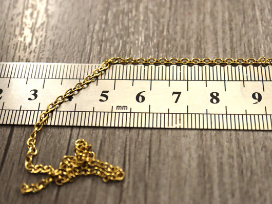 Ankkuriketju, 2.5x2x0.5mm, PVD/ 18K/ kulta/ rst, 1m