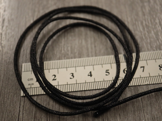 Nylonnyöri, 2mm, musta, 10m