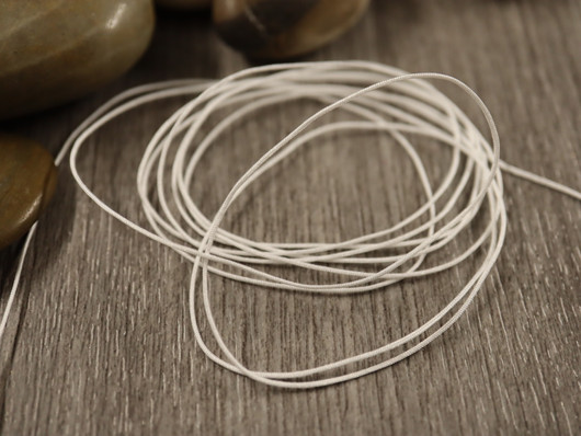 Nylonlanka punottu, 0.5mm, valkoinen, 10m