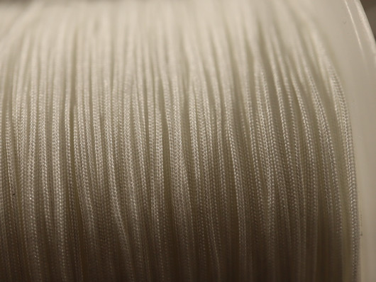 Nylonlanka punottu, 0.5mm, valkoinen, 10m