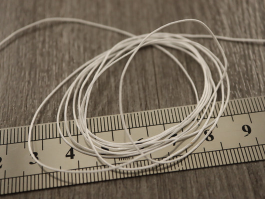Nylonlanka punottu, 0.5mm, valkoinen, 10m