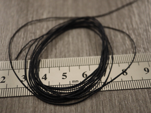 Nylonlanka punottu, 0.5mm, musta, 10m