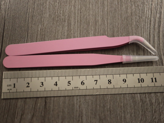 Tarkkuuspinsetti setti, 12cm, vaaleanpunaiset, 1kpl