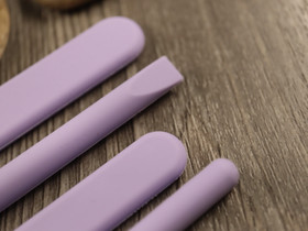 Sekoitustikkusetti silikoni, n.136-162x6.5-15.5x5mm, liila, 4kpl
