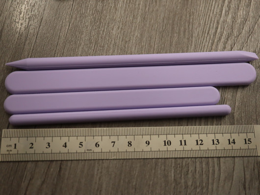 Sekoitustikkusetti silikoni, n.136-162x6.5-15.5x5mm, liila, 4kpl