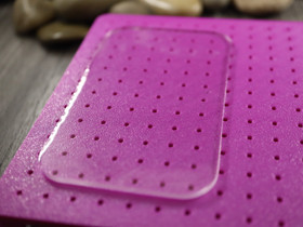 Nappikorvakorupidike+tahmea silikonialusta, 12x12mm, 1kpl