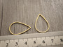 Linkki pisara, 25.5x16.5x0.8mm, 18K/PVD/ kulta/ rst, 1kpl