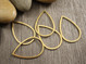 Linkki pisara, 29x19x1mm, 18K/PVD/ kulta/ rst, 1kpl
