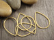 Linkki pisara, 32x22x1mm, 18K/PVD/ kulta/ rst, 1kpl