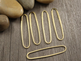 Linkki ovaali, 48x9.5x1mm, 24K/ kulta, 1kpl