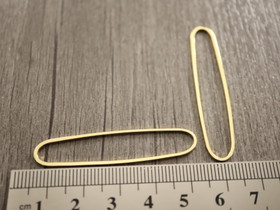 Linkki ovaali, 48x9.5x1mm, 24K/ kulta, 1kpl