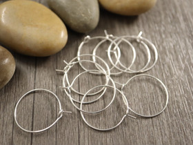  Korvakorurengas, 20x0.7mm, kirkashopea/ rst, 1pari