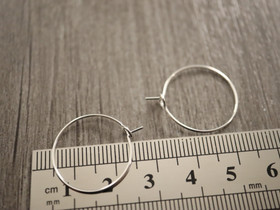  Korvakorurengas, 20x0.7mm, kirkashopea/ rst, 1pari