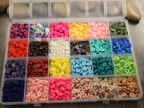 Fimohelmi heishi, 6x1mm, (n.3383kpl) mixsetti, 1kpl