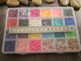 Fimohelmi heishi, 6x1mm, (n.3383kpl) mixsetti, 1kpl