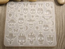 Silikonimuotti pääkallo, 120x130x4.5mm, 1kpl