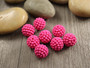 Akryylihelmi vadelma, 12mm, pinkki, 10kpl