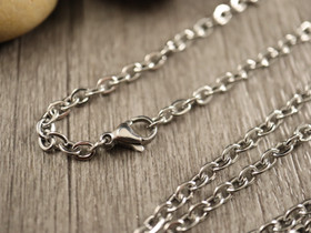 Ankkuriketju/valmisketju, 3.1x4.3x0.3mm/ 60cm, rst, 1kpl