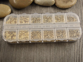 Välirengas lajitelma, 4-8x0.8mm, 18K/ kulta/ rst, n.800kpl