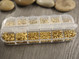 Välirengas lajitelma, 4-8x0.8mm, 18K/ kulta/ rst, n.800kpl
