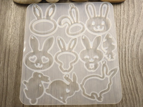 Silikonimuotti pupu, 135x115x4.5mm, 1kpl