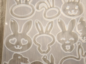 Silikonimuotti pupu, 135x115x4.5mm, 1kpl