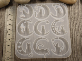 Silikonimuotti kissa, 103.5x95.5x4mm, 1kpl