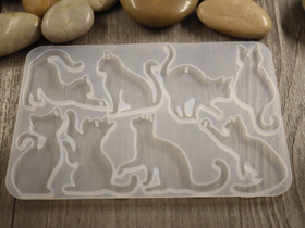 Silikonimuotti kissa n.149x95mm (paksuus: 4.5mm sekä 6mm, valitse), 1kpl