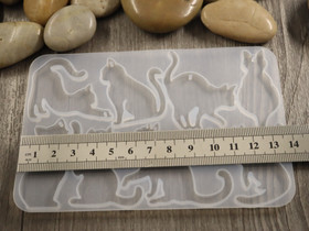 Silikonimuotti kissa n.149x95mm (paksuus: 4.5mm sekä 6mm, valitse), 1kpl