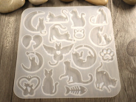 Silikonimuotti kissa, 145x139x4mm, 1kpl