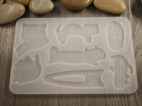 Silikonmuotti kissa (pinni), 148x100x3.5mm, 1kpl