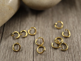 Välirengas, 5x0.8mm, avattava, PVD/18K/vaaleakulta/rst, 10kpl