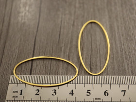 Linkki ovaali, 40x20x1mm, 18K/ kulta, 1kpl