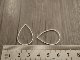 Linkki pisara, 25x17x1mm, umpi, kirkashopea, 1kpl