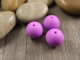 Silikonihelmi, 15mm, liila, 1kpl