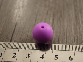 Silikonihelmi, 15mm, liila, 1kpl