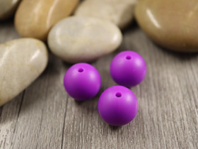 Silikonihelmi, 15mm, tummanliila, 1kpl