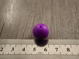 Silikonihelmi, 15mm, tummanliila, 1kpl